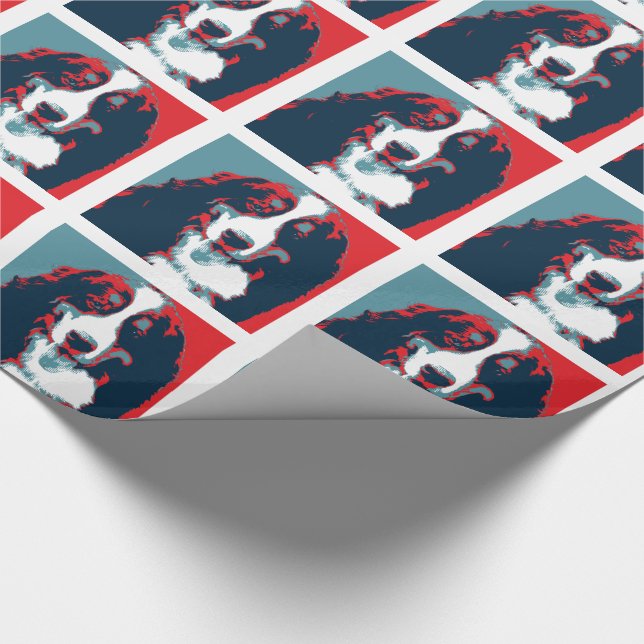 Bernese Mountain Hund Policy Parody Poster Presentpapper (Hörn)