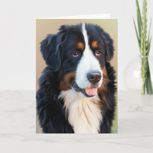 Bernese Mountain Hund Porträtt Kort