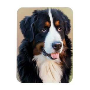 Bernese Mountain Hund Porträtt Magnet