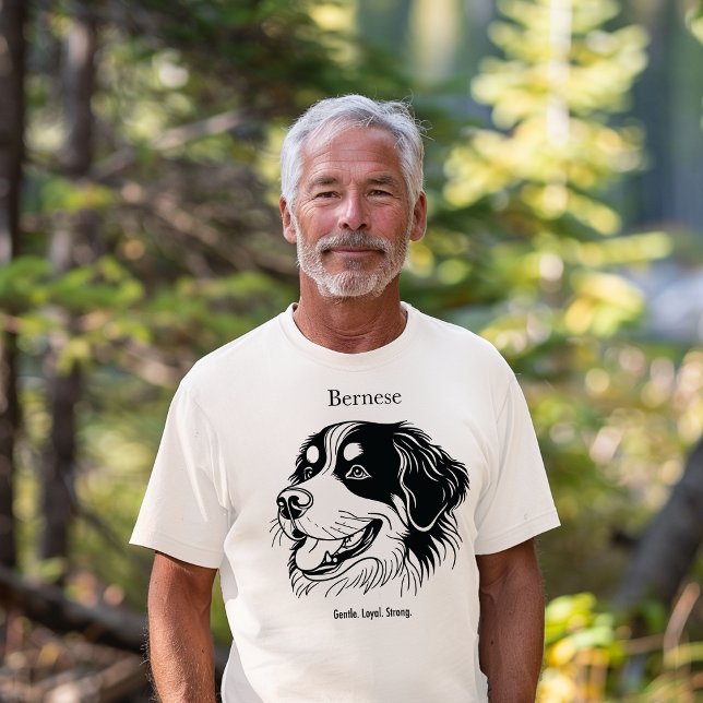 Bernese Mountain Hund Porträtt T Shirt (Skapare uppladdad)
