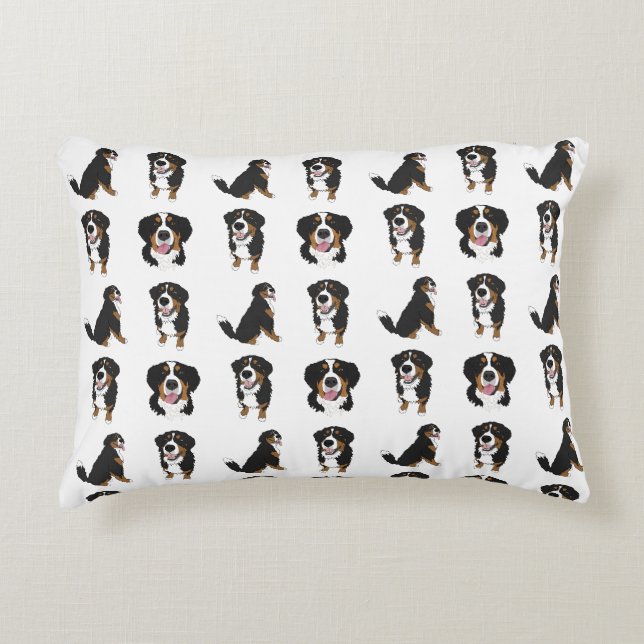 Bernese Mountain Hund Prydnadskudde (Framsidan)