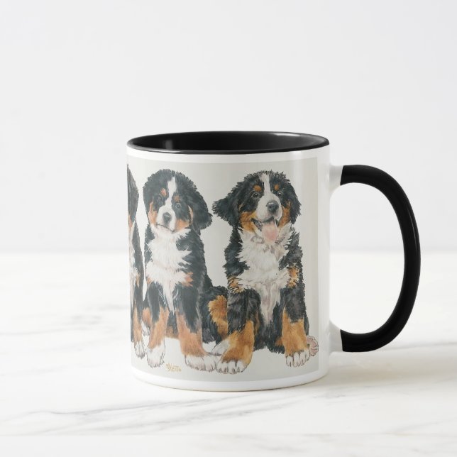 Bernese Mountain Hund Puppies Mugg (Höger)