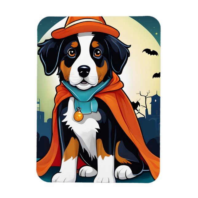 Bernese Mountain Hund Puppy Halloween Magnet (Vertikal)
