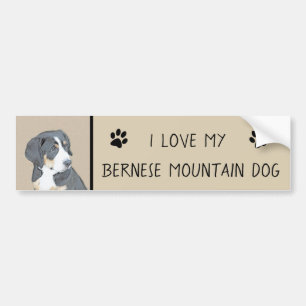 Bernese Mountain Hund Puppy Painting - Original Ar Bildekal