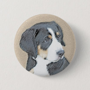 Bernese Mountain Hund Puppy Painting - Original Ar Knapp