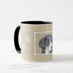 Bernese Mountain Hund Puppy Painting - Original Ar Mugg