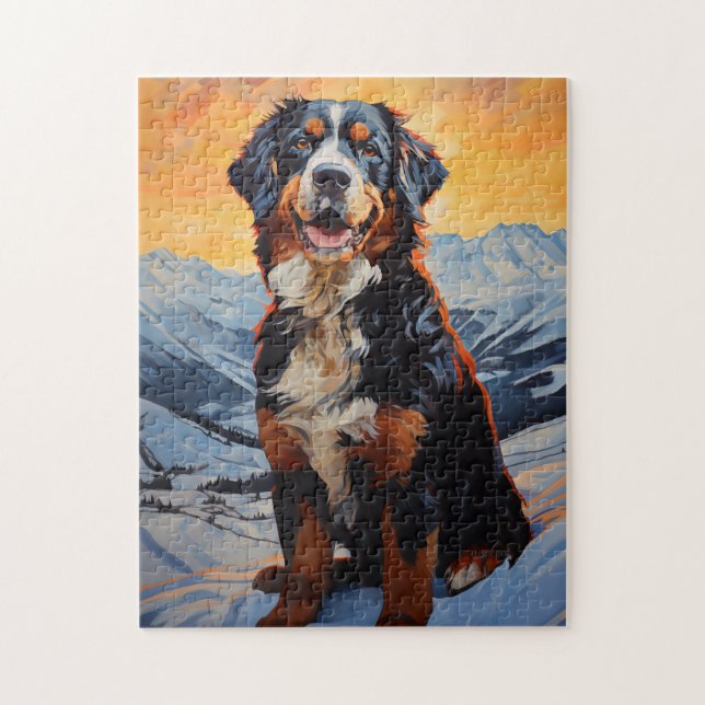 Bernese Mountain Hund Pussel (Vertikal)