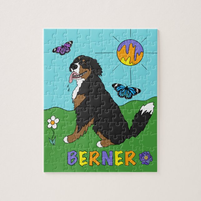 Bernese Mountain Hund Pussel (Vertikal)