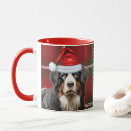 Bernese Mountain Hund Red Grönt Helgdag Play Mugg