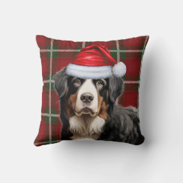 Bernese Mountain Hund Red Grönt Play jul Kudde