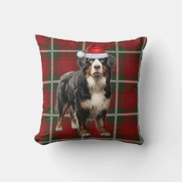 Bernese Mountain Hund Red Grönt Play jul Kudde