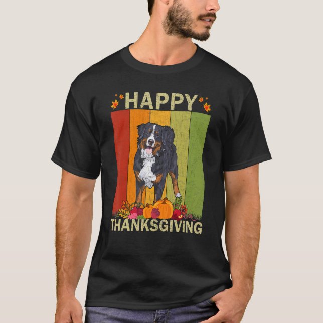 Bernese Mountain Hund Retro Graphic Matching (tack T Shirt (Framsida)