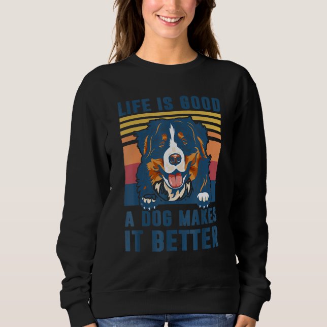 Bernese Mountain Hund Rolig hund Pappa Mamma Manar T Shirt (Framsida)