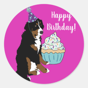 Bernese Mountain Hund Runt Klistermärke