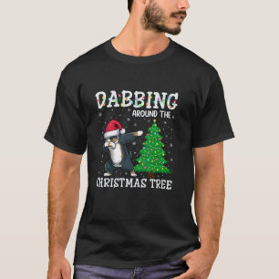 Bernese Mountain Hund Santa Hat Dabbing runt omkri T Shirt