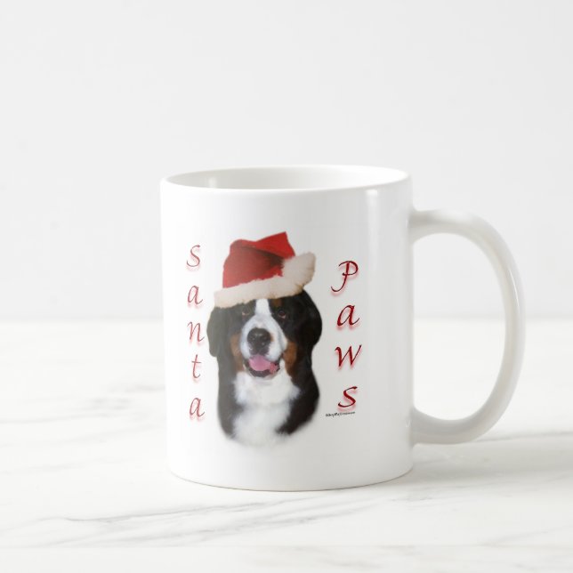 Bernese Mountain Hund Santa Tass Kaffemugg (Höger)