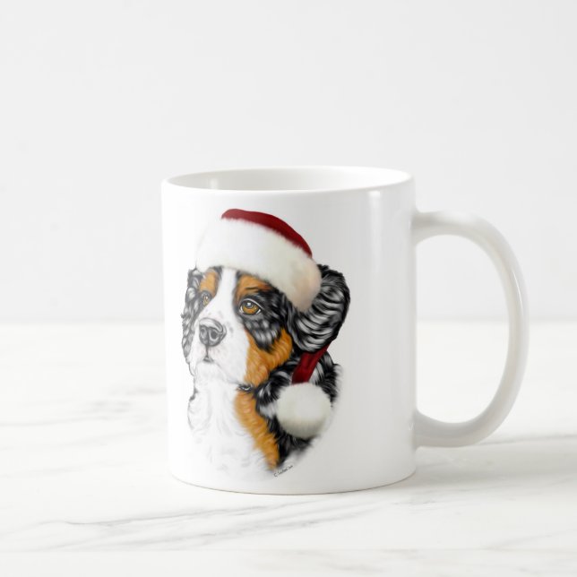 Bernese Mountain Hund Santa Valp Kaffemugg (Höger)