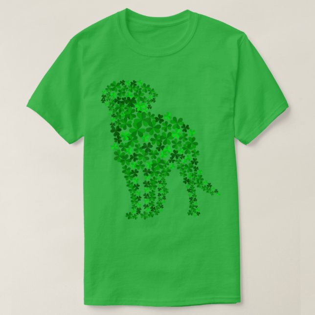 Bernese Mountain Hund Shamrock Löv St Patrick Day T Shirt (Design framsida)