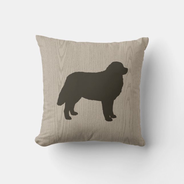 Bernese Mountain Hund Silhouette Decorative Kudde (Framsida)