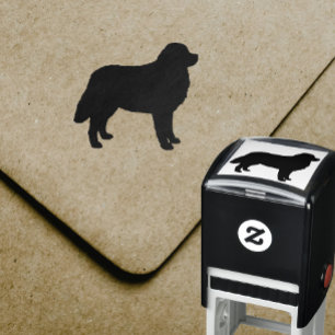 Bernese Mountain Hund Silhouette Self Inking Frim Självfärgande Stämpel