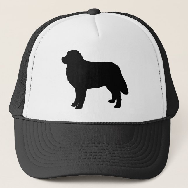 Bernese Mountain Hund Silhouette Truckerkeps (Framsida)