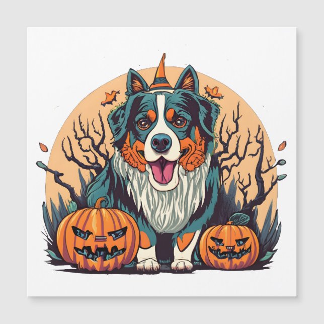Bernese Mountain Hund Spooky Halloween (Framsida)