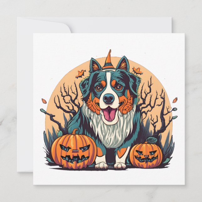 Bernese Mountain Hund Spooky Halloween (Framsida)