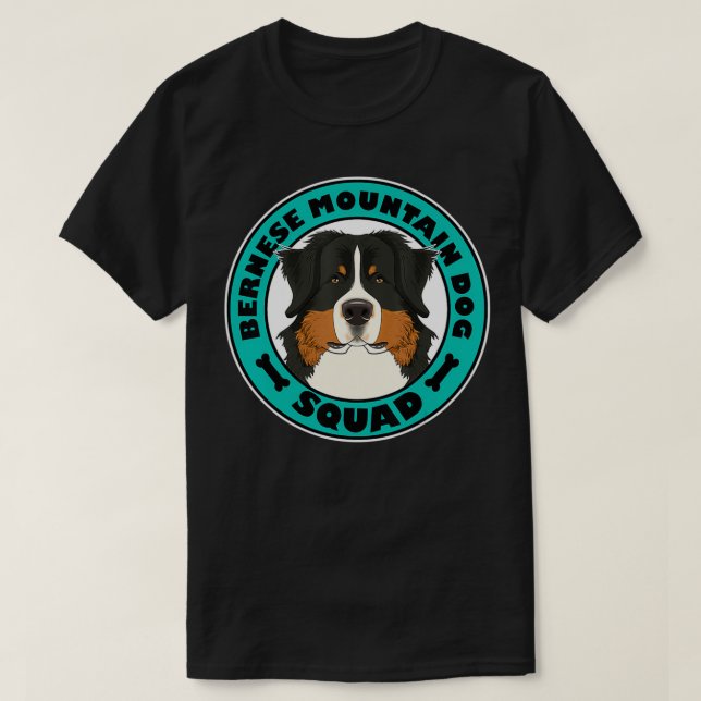 Bernese Mountain Hund Squad I Hund älskare Bernese T Shirt (Design framsida)