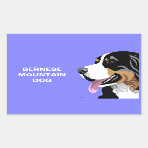 Bernese Mountain Hund Stickers Rektangulärt Klistermärke