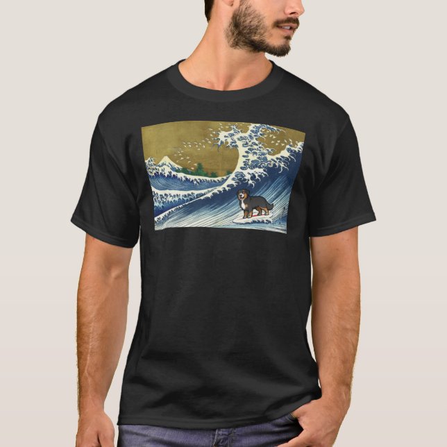 Bernese Mountain Hund surfing Classic T-Shirt Copy (Framsida)