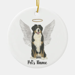 Bernese Mountain Hund Sympathy Memorial Julgransprydnad Keramik