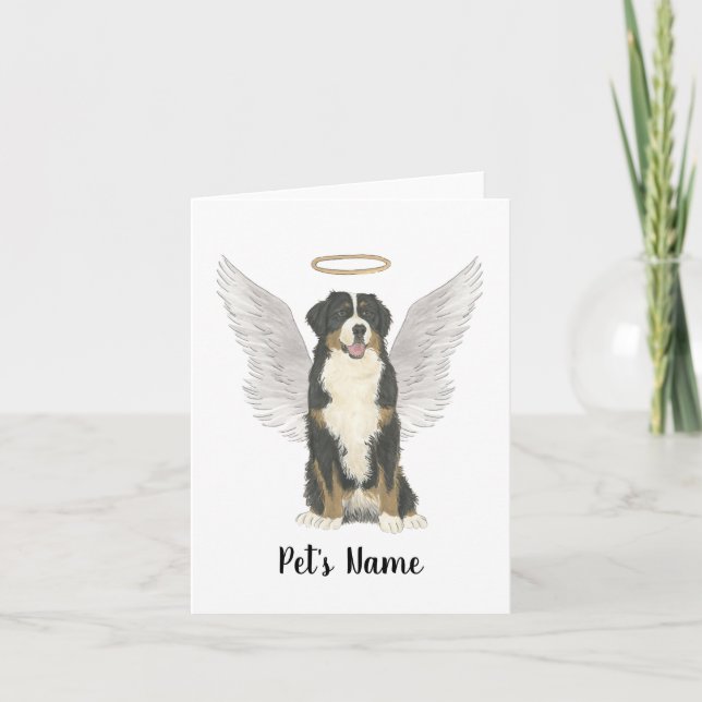 Bernese Mountain Hund Sympathy Memorial Kort (Framsida)