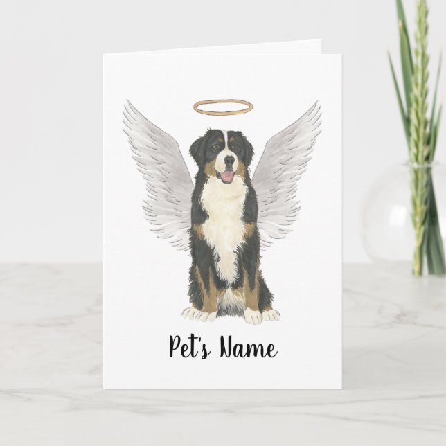 Bernese Mountain Hund Sympathy Memorial Kort (Framsida)