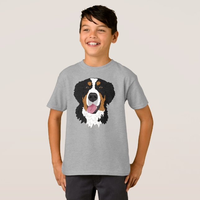 Bernese Mountain Hund T Shirt (Hel framsida)