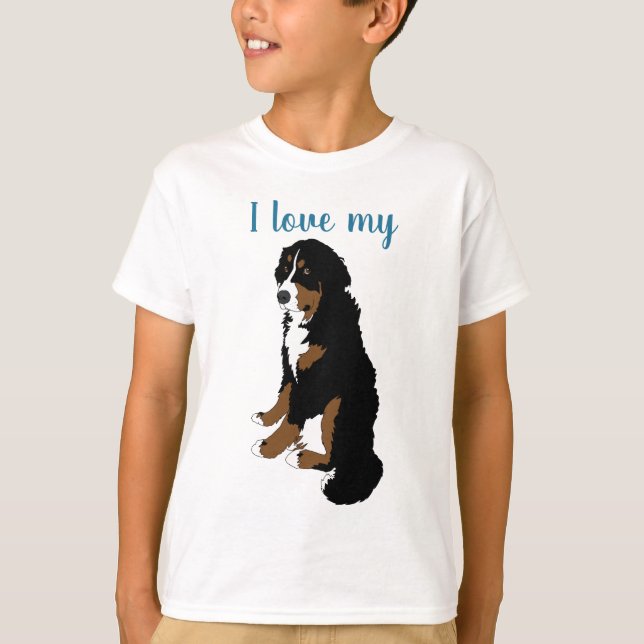 Bernese Mountain Hund T-Shirt (Framsida)