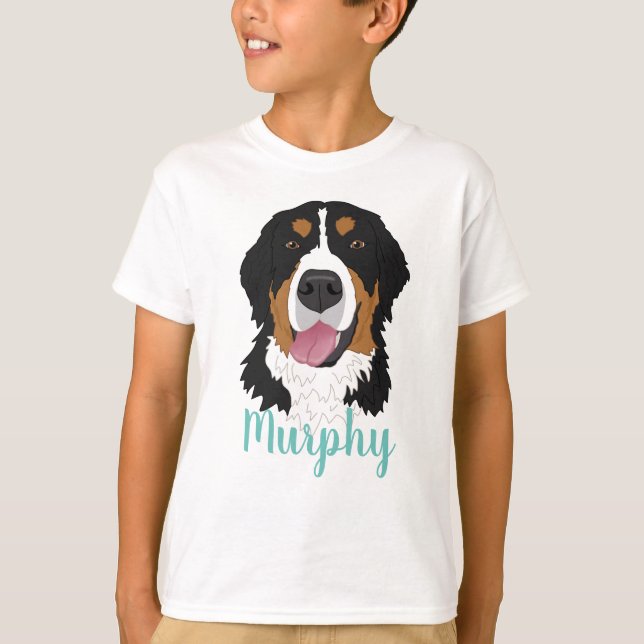 Bernese Mountain Hund T Shirt (Framsida)