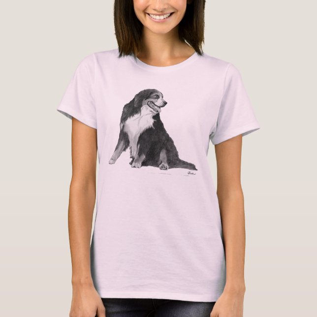 Bernese Mountain Hund T-shirt (Framsida)