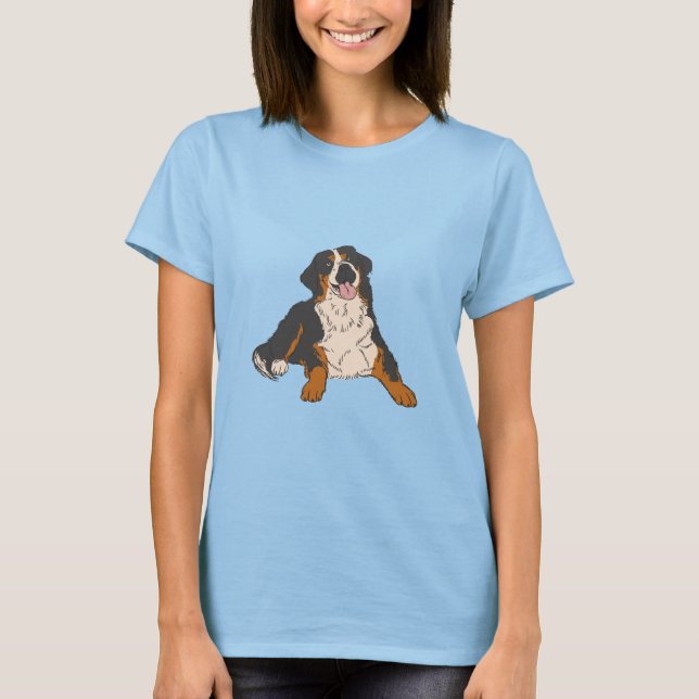 Bernese Mountain Hund T Shirt (Framsida)