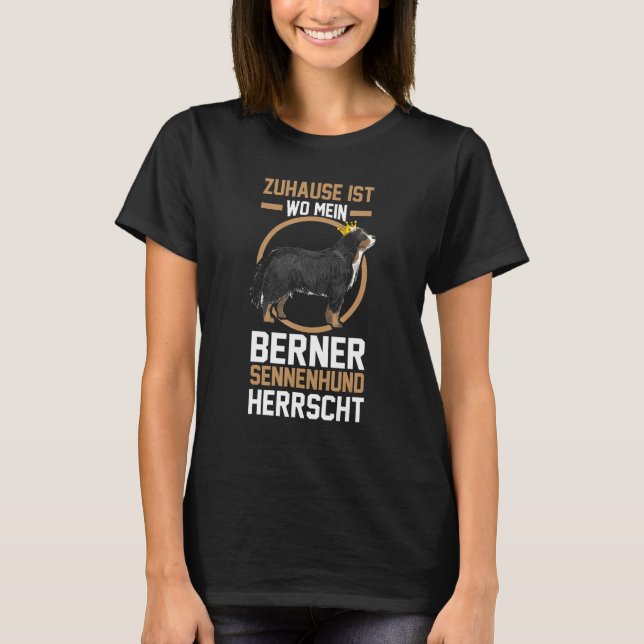 Bernese Mountain Hund T Shirt (Framsida)