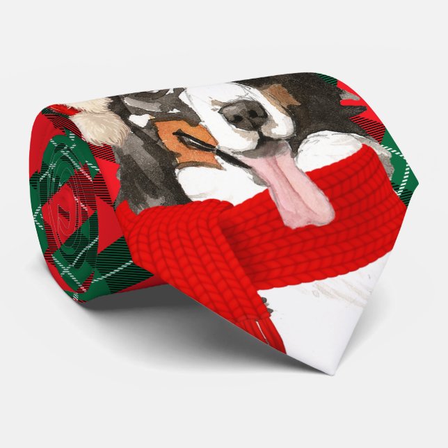Bernese Mountain Hund Tartan Play jul Slips (Rullad)