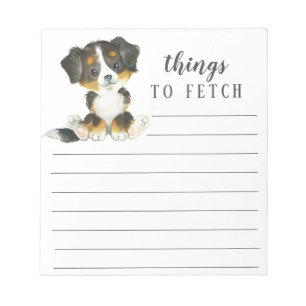 Bernese Mountain Hund till Fetch Anteckningsblock