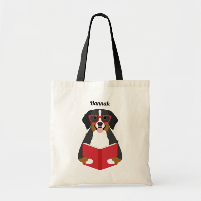 Bernese Mountain Hund Tote bags Tygkasse (Framsidan)