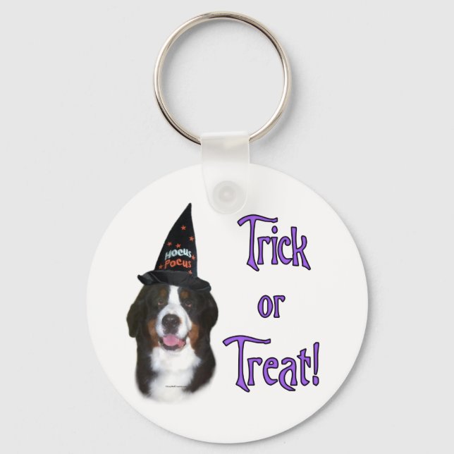 Bernese Mountain Hund Trick Nyckelring (Framsida)
