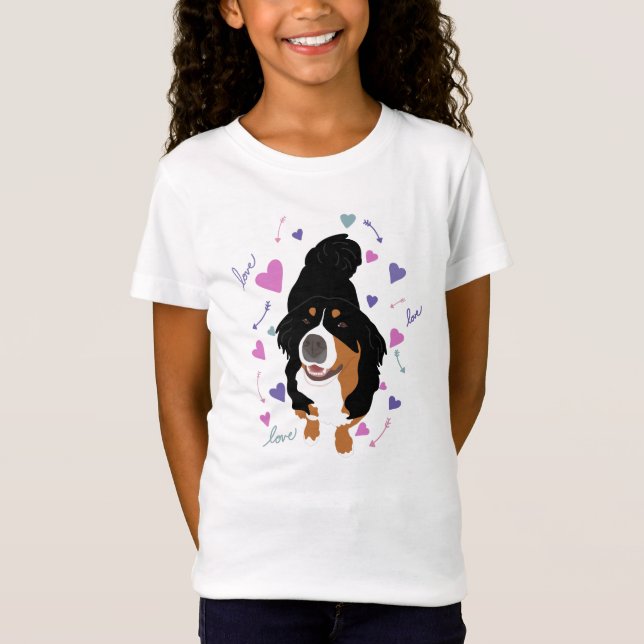 Bernese Mountain Hund Tshirt T Shirt (Framsida)