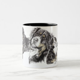 Bernese Mountain Hund Två-Tonad Mugg
