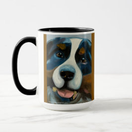 Bernese Mountain Hund | Två-Tone Mugg, 15 oz Mugg