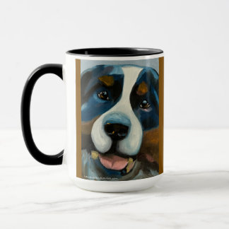 Bernese Mountain Hund | Två-Tone Mugg, 15 oz Mugg