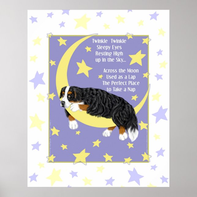 Bernese Mountain Hund Twinkle Poster (Framsidan)