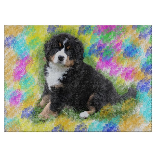 Bernese Mountain Hund Watercolor Art Painting (Framsidan)