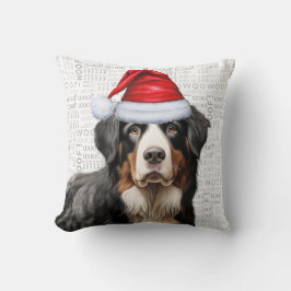 Bernese Mountain Hund Watercolor jul Kudde